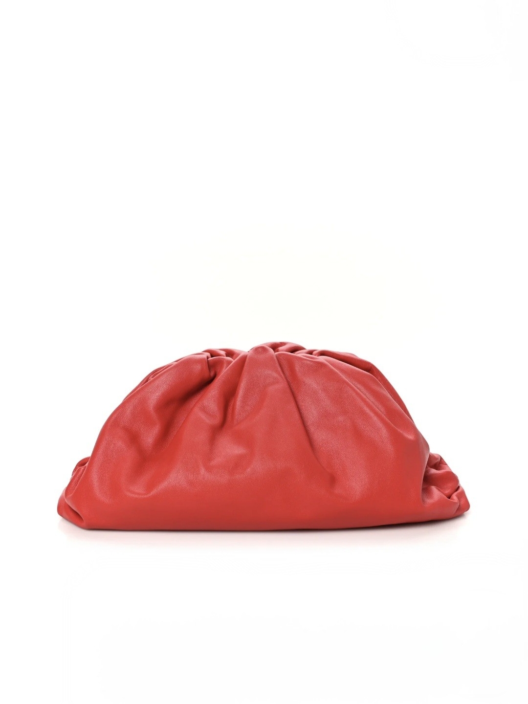 Bottega Veneta Smooth Butter Calf The Pouch Oversized Clutch Red
